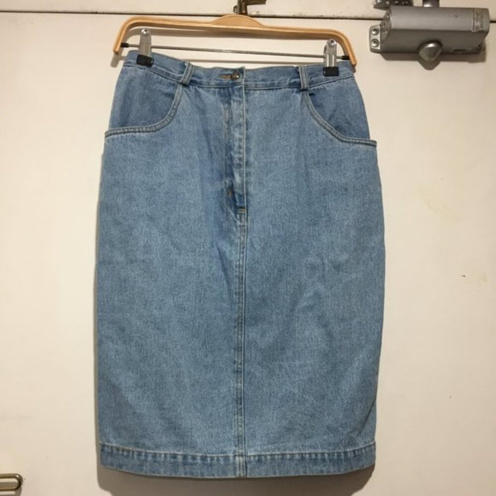 VINTAGE MISTER LEONARD MIDI DENIM SKIRTS SIZE 8 - Picture 2 of 6